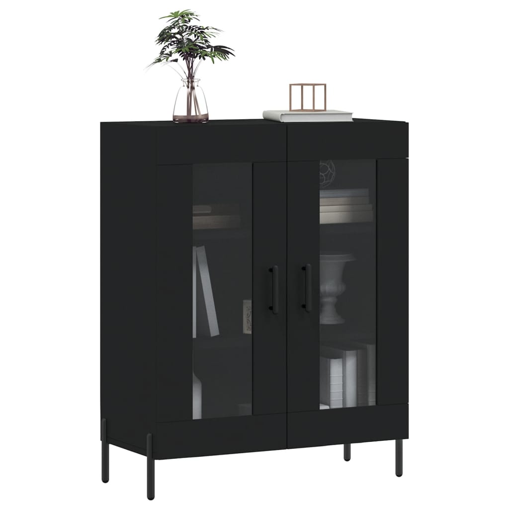 Komoda crna 69,5 x 34 x 90 cm od konstruiranog drva