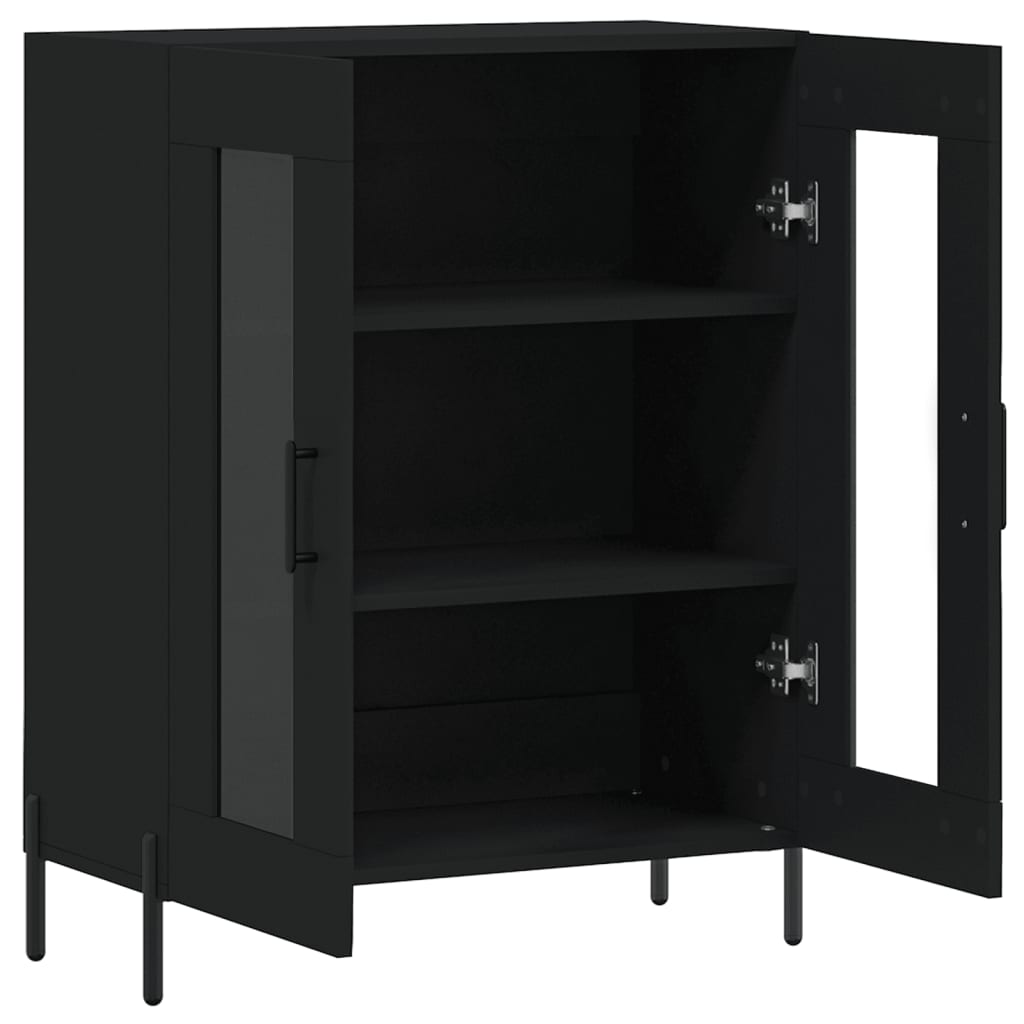 Komoda crna 69,5 x 34 x 90 cm od konstruiranog drva