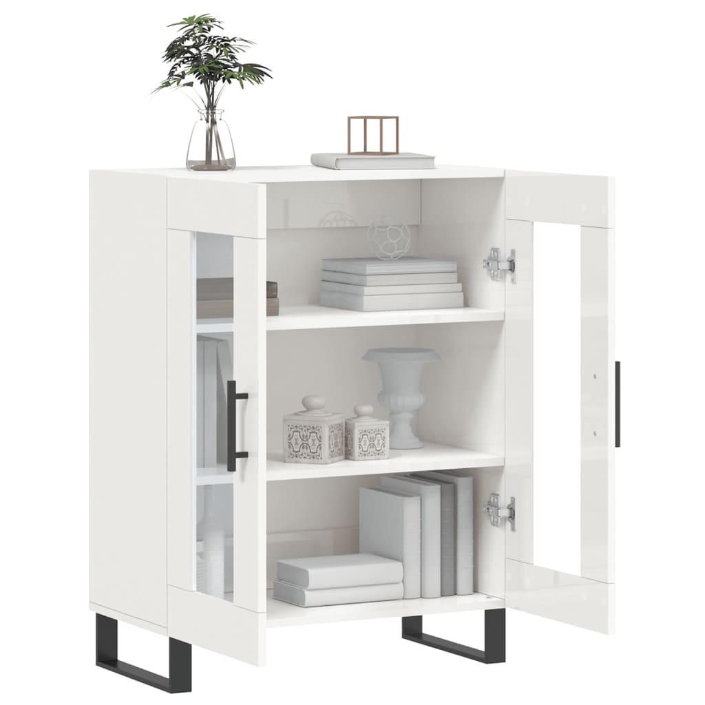 Komoda sjajna bijela 69,5x34x90 cm od konstruiranog drva