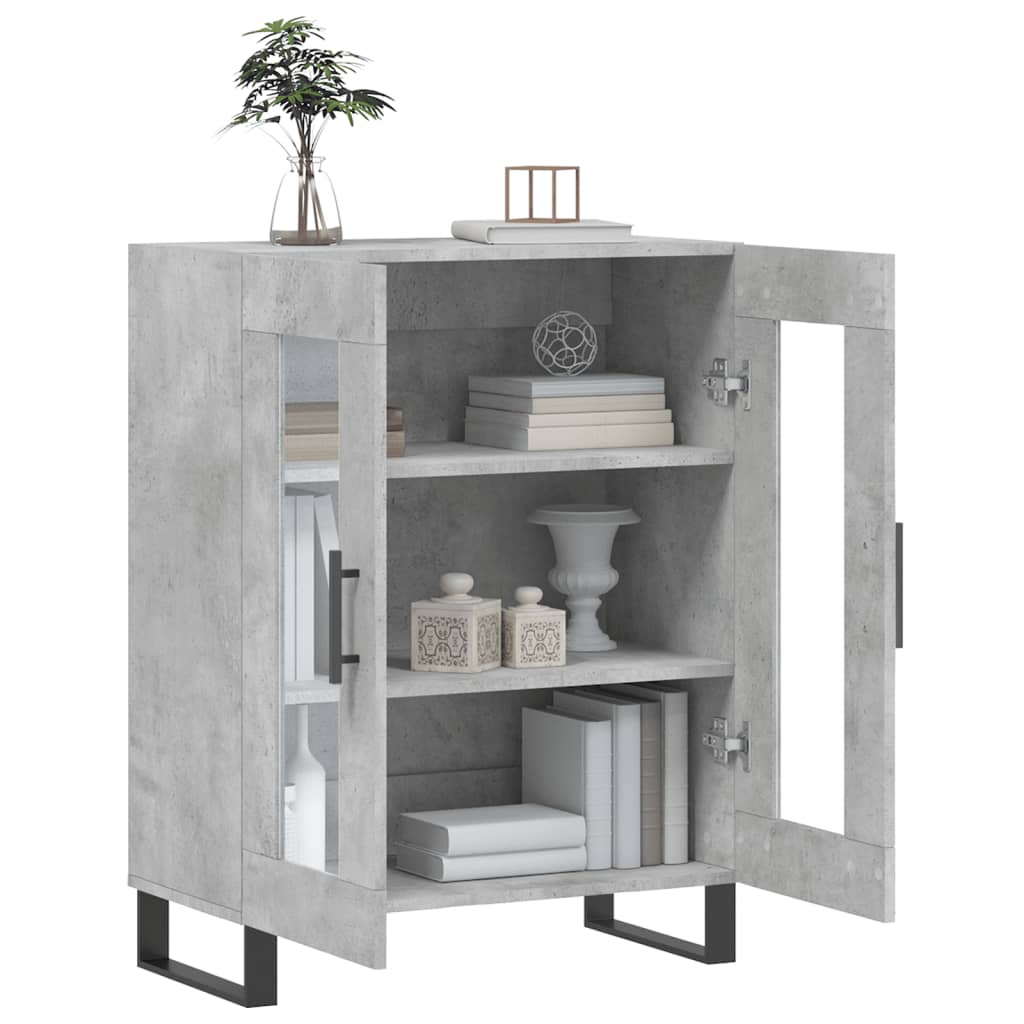 Komoda siva boja betona 69,5x34x90 cm od konstruiranog drva