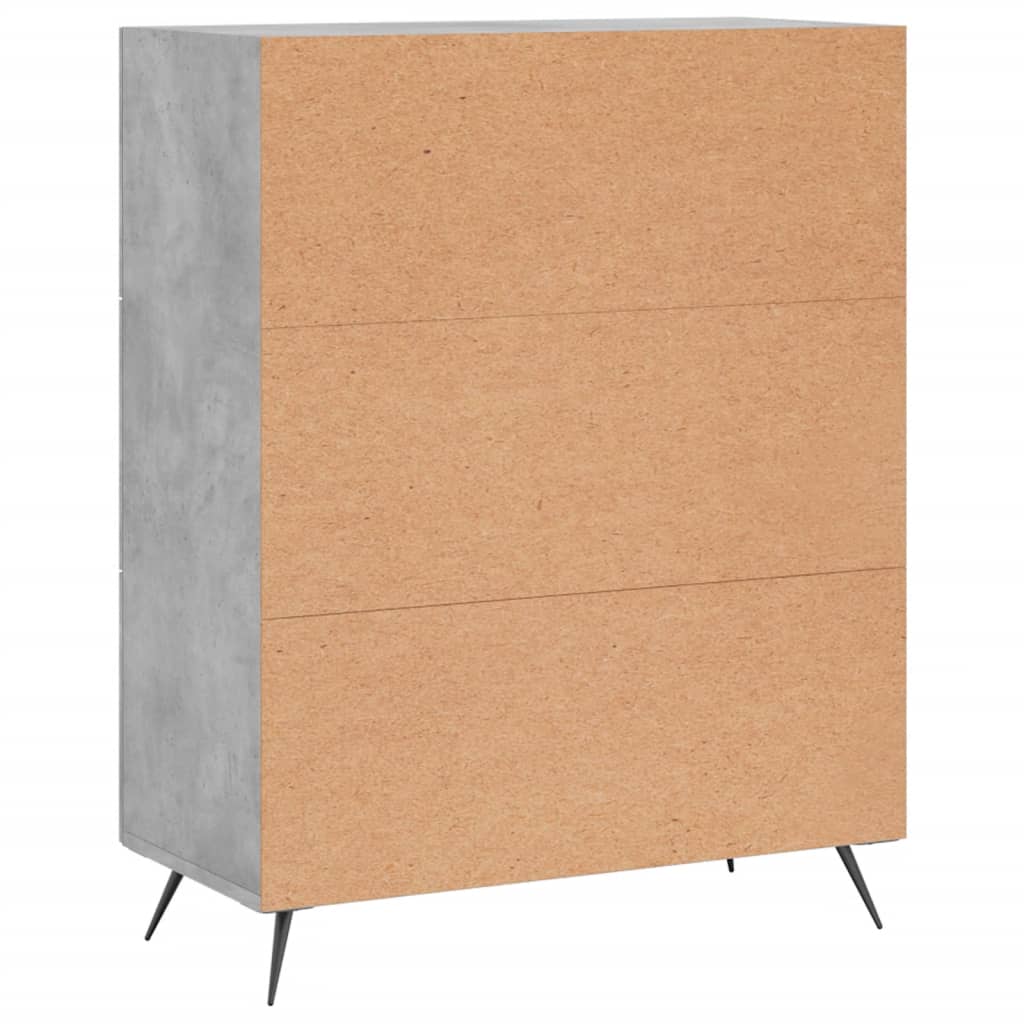 Komoda siva boja betona 69,5 x 34 x 90 cm od konstruiranog drva