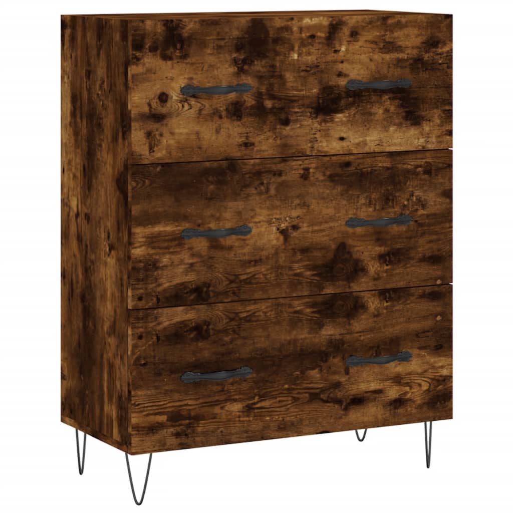 Komoda boja dimljenog hrasta 69,5x34x90 cm konstruirano drvo