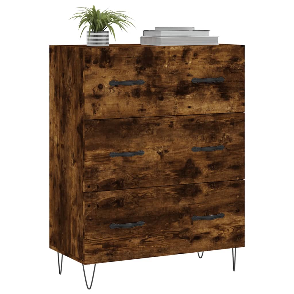 Komoda boja dimljenog hrasta 69,5x34x90 cm konstruirano drvo