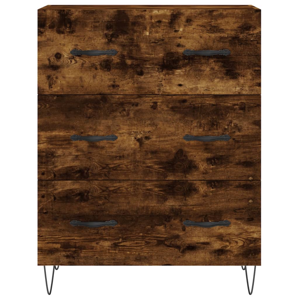 Komoda boja dimljenog hrasta 69,5x34x90 cm konstruirano drvo