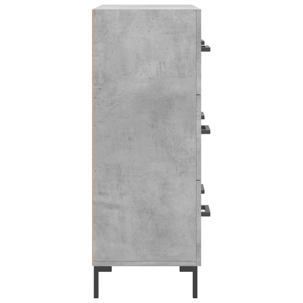 Komoda siva boja betona 69,5x34x90 cm od konstruiranog drva