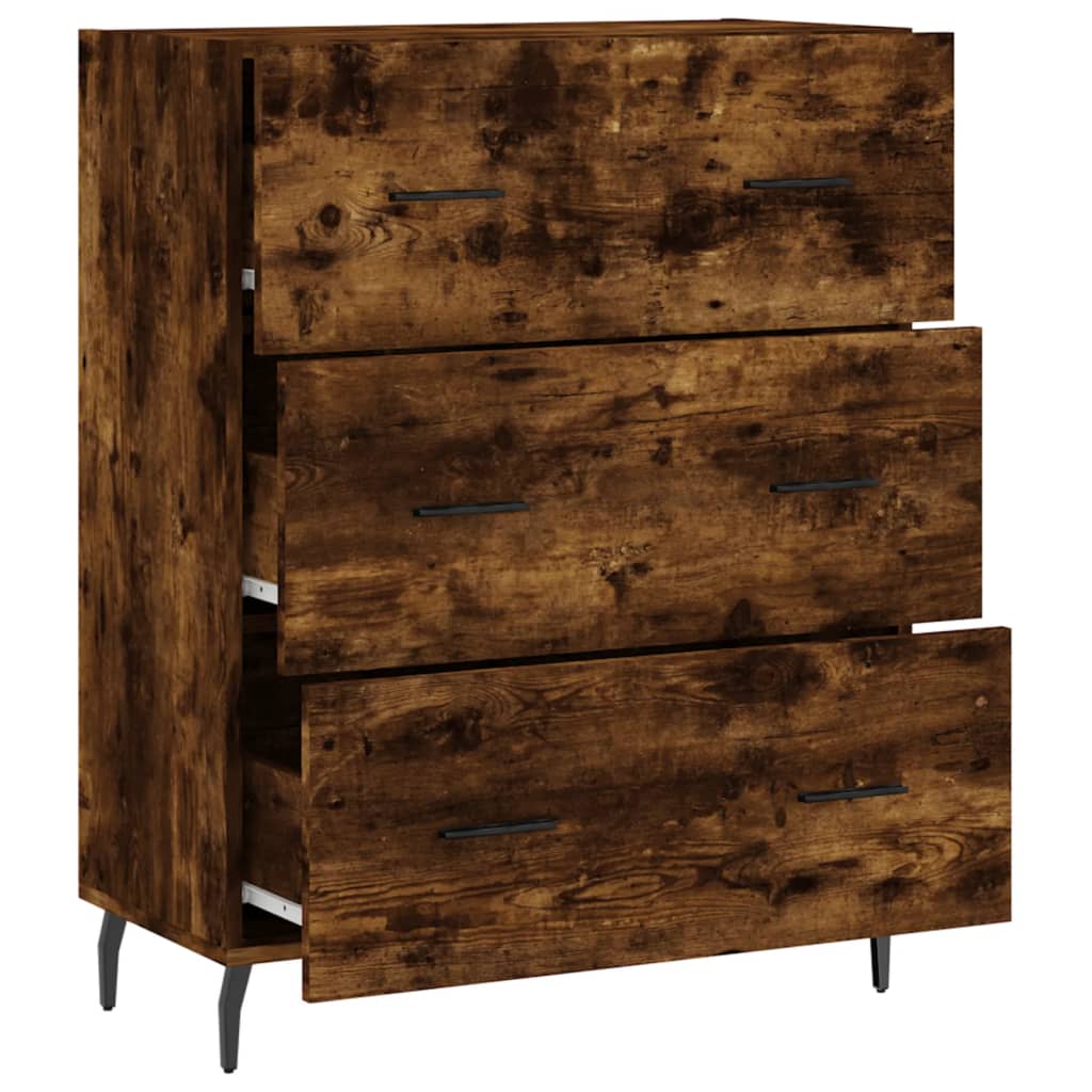 Komoda boja dimljenog hrasta 69,5x34x90 cm konstruirano drvo