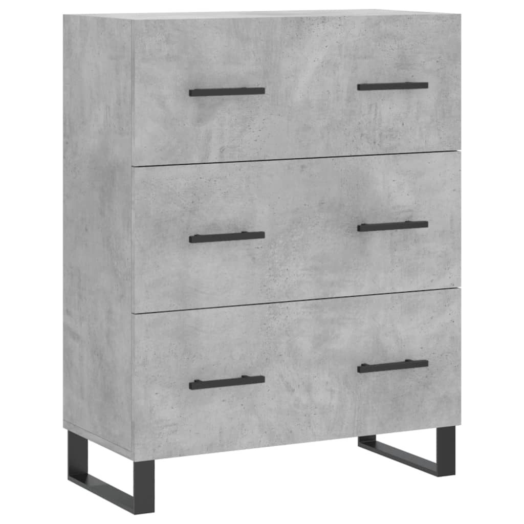 Komoda siva boja betona 69,5x34x90 cm od konstruiranog drva