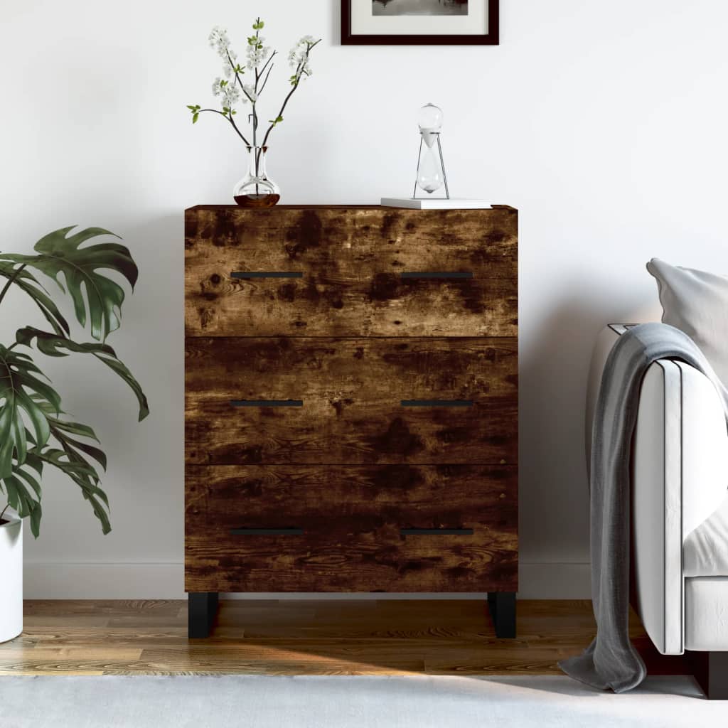 Komoda boja dimljenog hrasta 69,5x34x90 cm konstruirano drvo