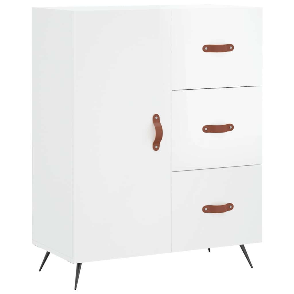 Komoda sjajna bijela 69,5x34x90 cm od konstruiranog drva