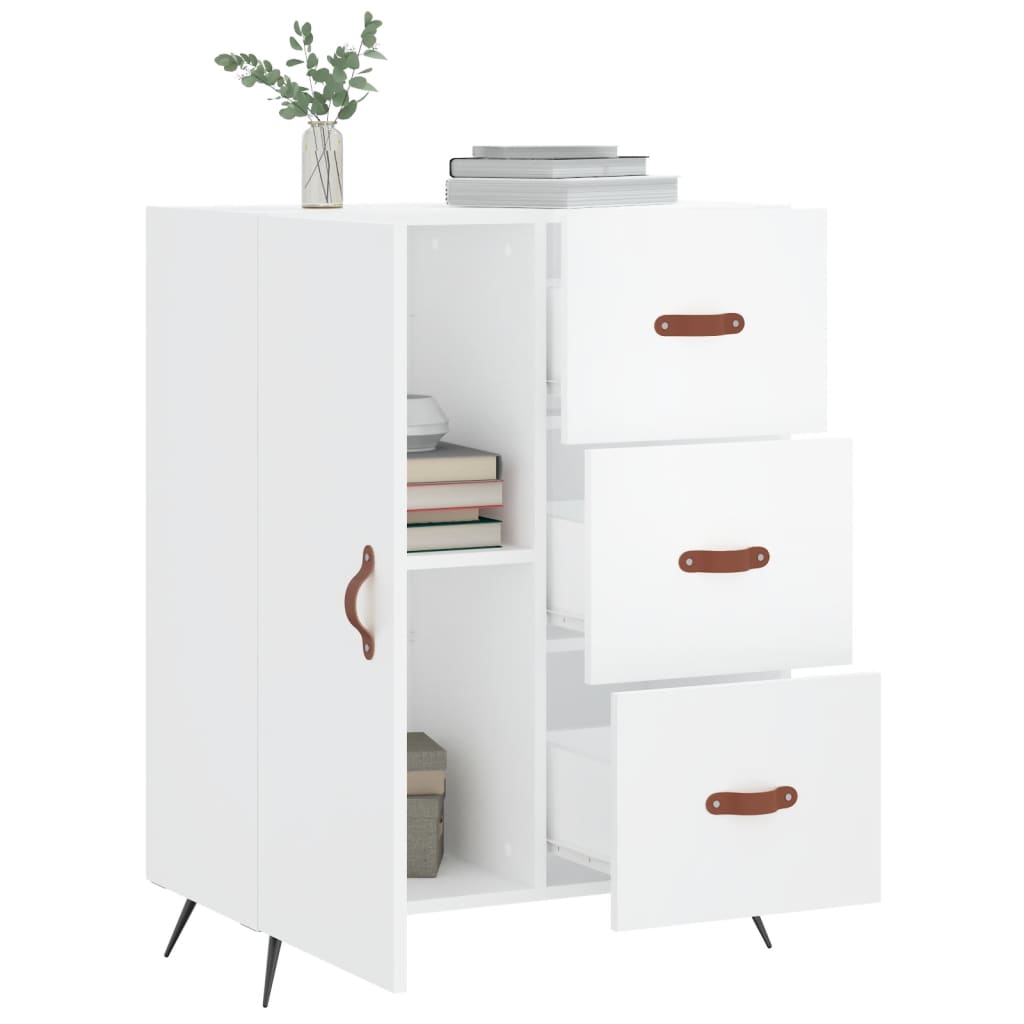Komoda sjajna bijela 69,5x34x90 cm od konstruiranog drva