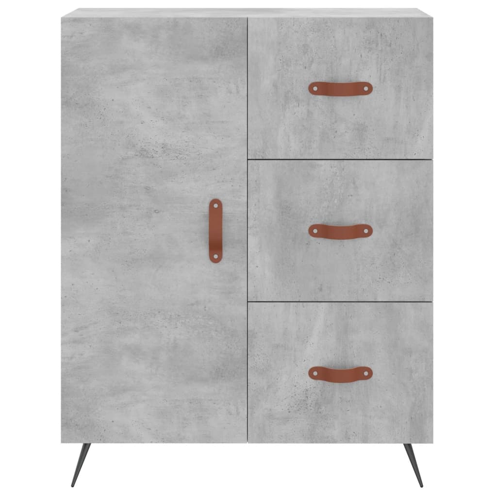 Komoda siva boja betona 69,5x34x90 cm od konstruiranog drva