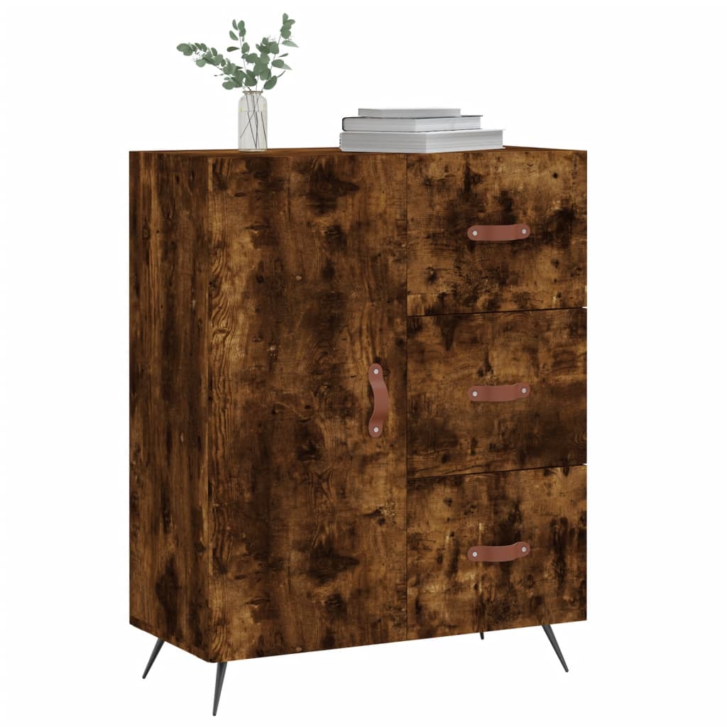 Komoda boja dimljenog hrasta 69,5x34x90 cm konstruirano drvo