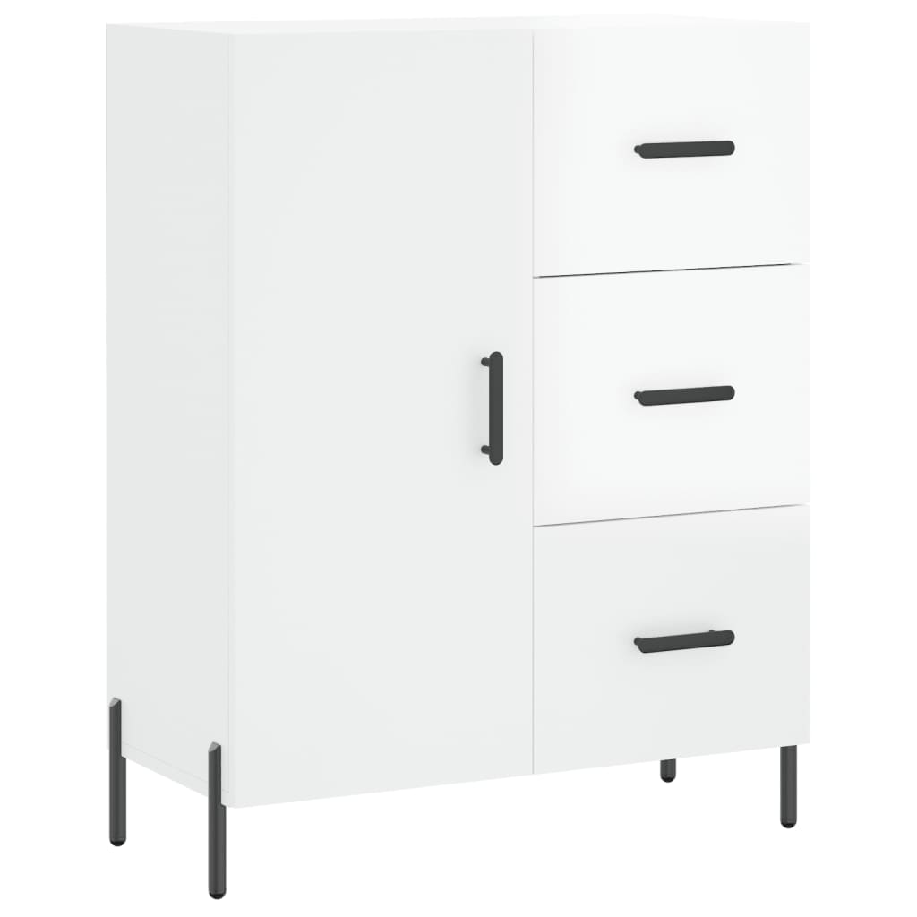Komoda sjajna bijela 69,5x34x90 cm od konstruiranog drva