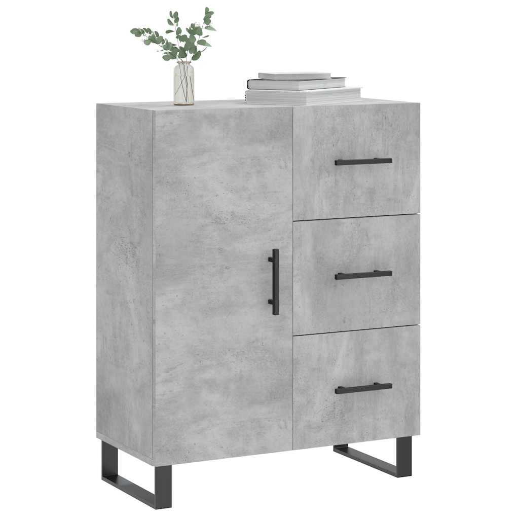 Komoda siva boja betona 69,5x34x90 cm od konstruiranog drva