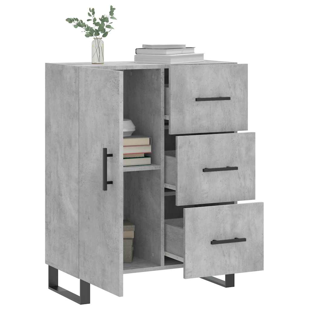 Komoda siva boja betona 69,5x34x90 cm od konstruiranog drva