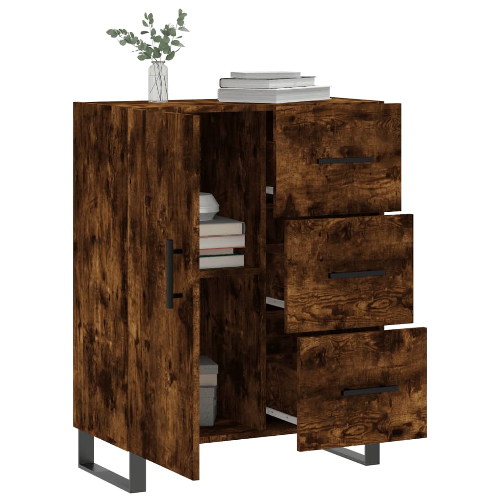 Komoda boja dimljenog hrasta 69,5x34x90 cm konstruirano drvo