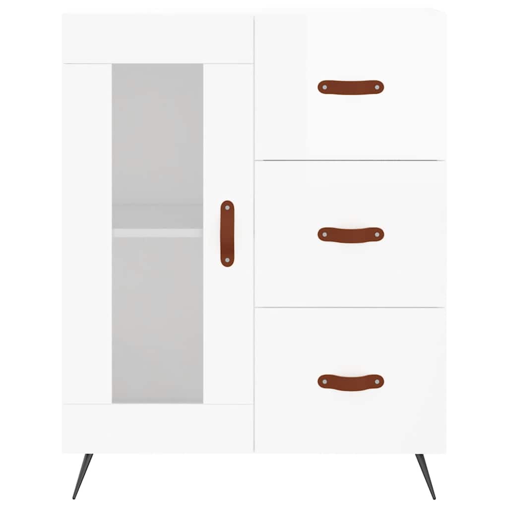 Komoda sjajna bijela 69,5x34x90 cm od konstruiranog drva