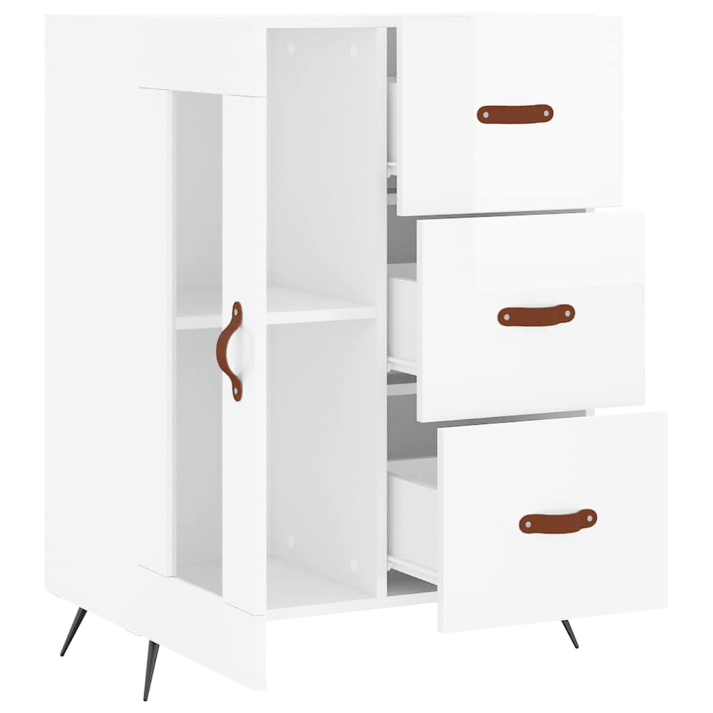 Komoda sjajna bijela 69,5x34x90 cm od konstruiranog drva