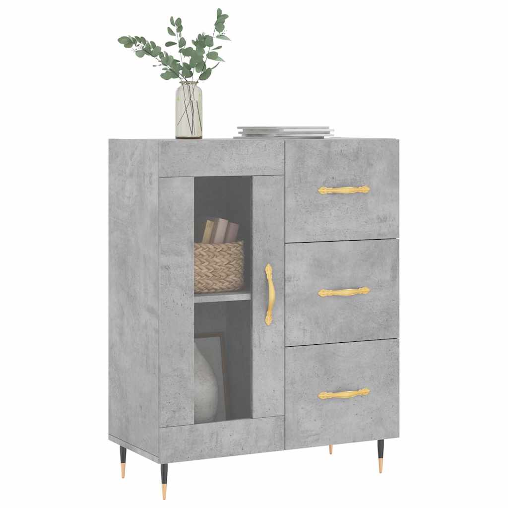 Komoda siva boja betona 69,5x34x90 cm od konstruiranog drva