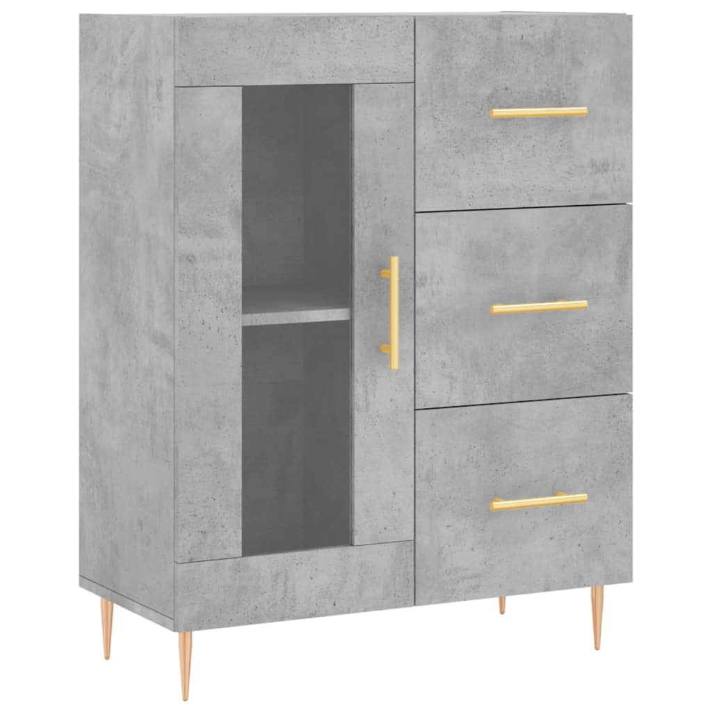 Komoda siva boja betona 69,5x34x90 cm od konstruiranog drva