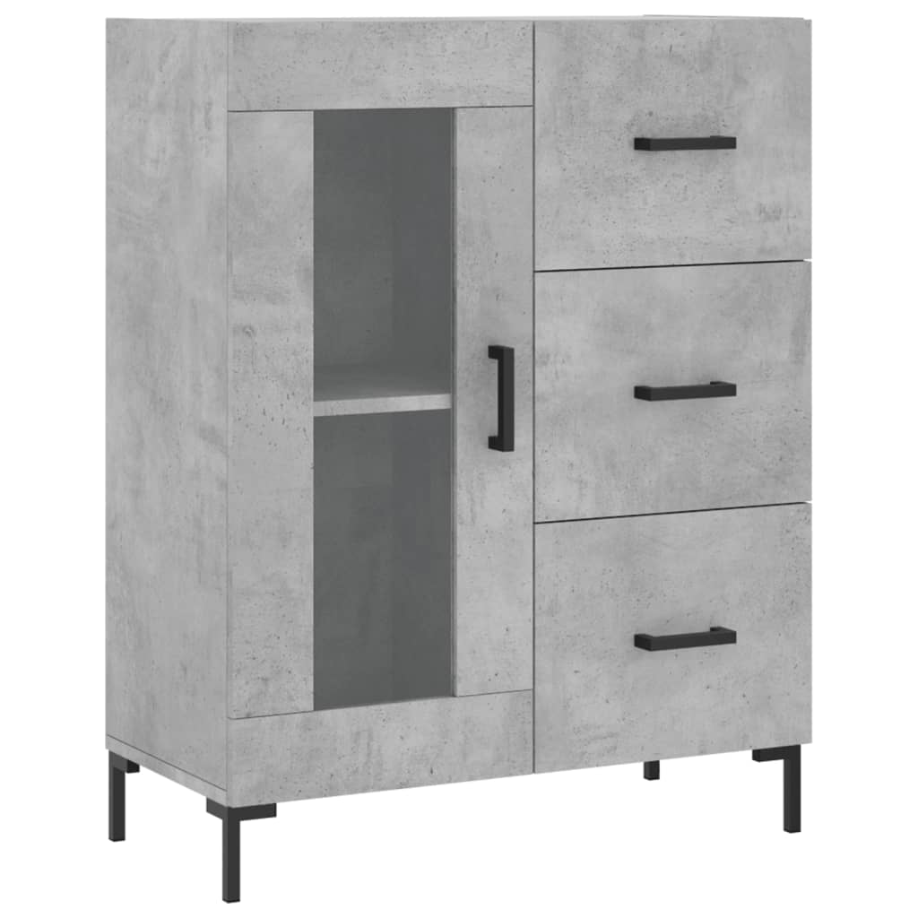 Komoda siva boja betona 69,5x34x90 cm od konstruiranog drva