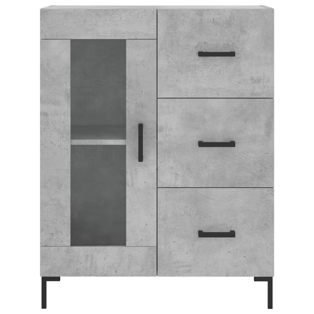 Komoda siva boja betona 69,5x34x90 cm od konstruiranog drva
