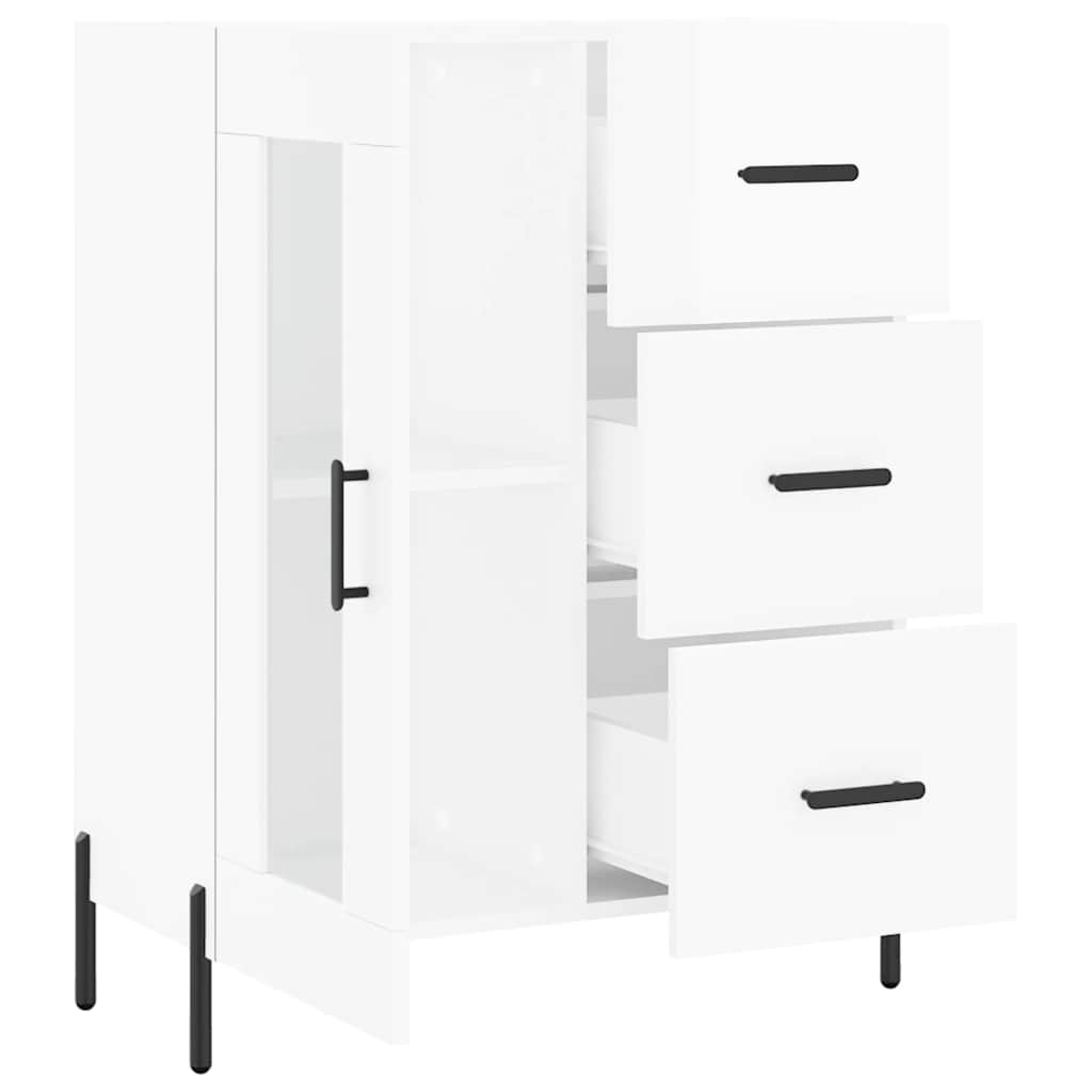 Komoda sjajna bijela 69,5x34x90 cm od konstruiranog drva