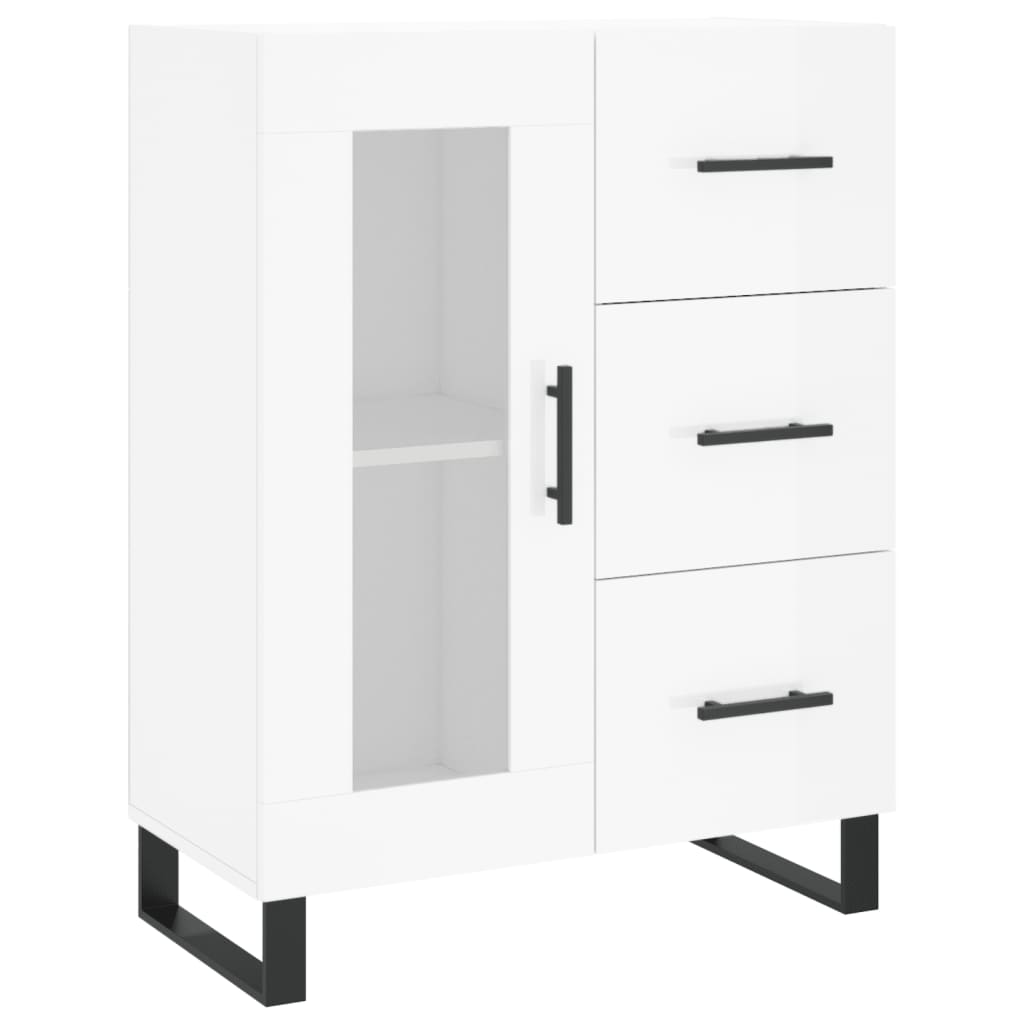 Komoda sjajna bijela 69,5x34x90 cm od konstruiranog drva