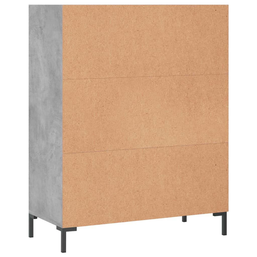 Regal za knjige boja betona 69,5x32,5x90 cm konstruirano drvo