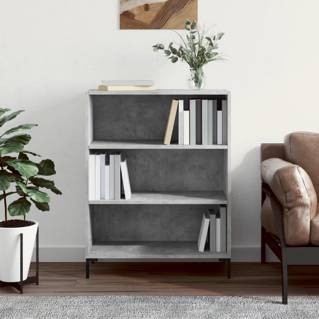 Regal za knjige sjajni bijeli 69,5x32,5x90 cm konstruirano drvo