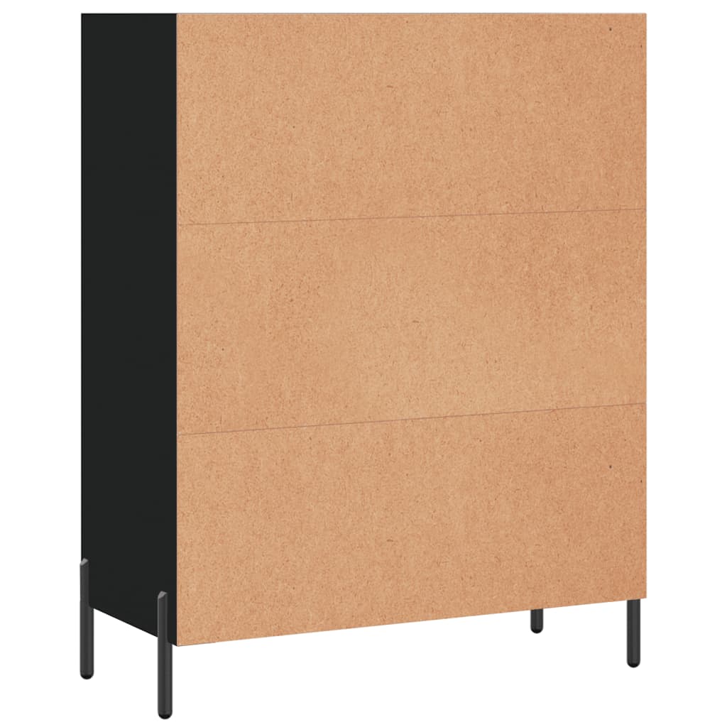 Ormarić s policama crni 69,5 x 32,5 x 90 cm konstruirano drvo