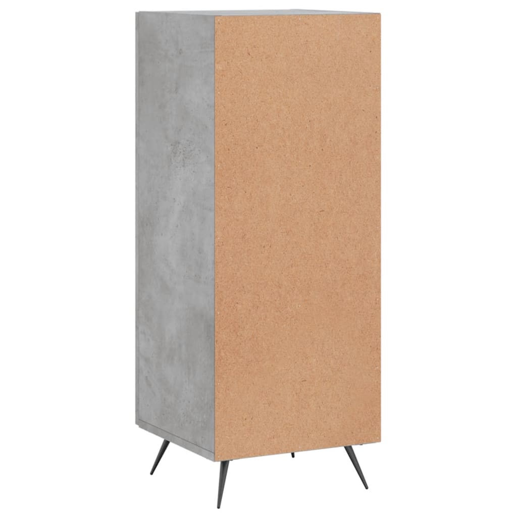 Komoda siva boja betona 34,5x34x90 cm od konstruiranog drva