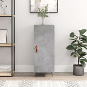 Komoda siva boja betona 34,5x34x90 cm od konstruiranog drva