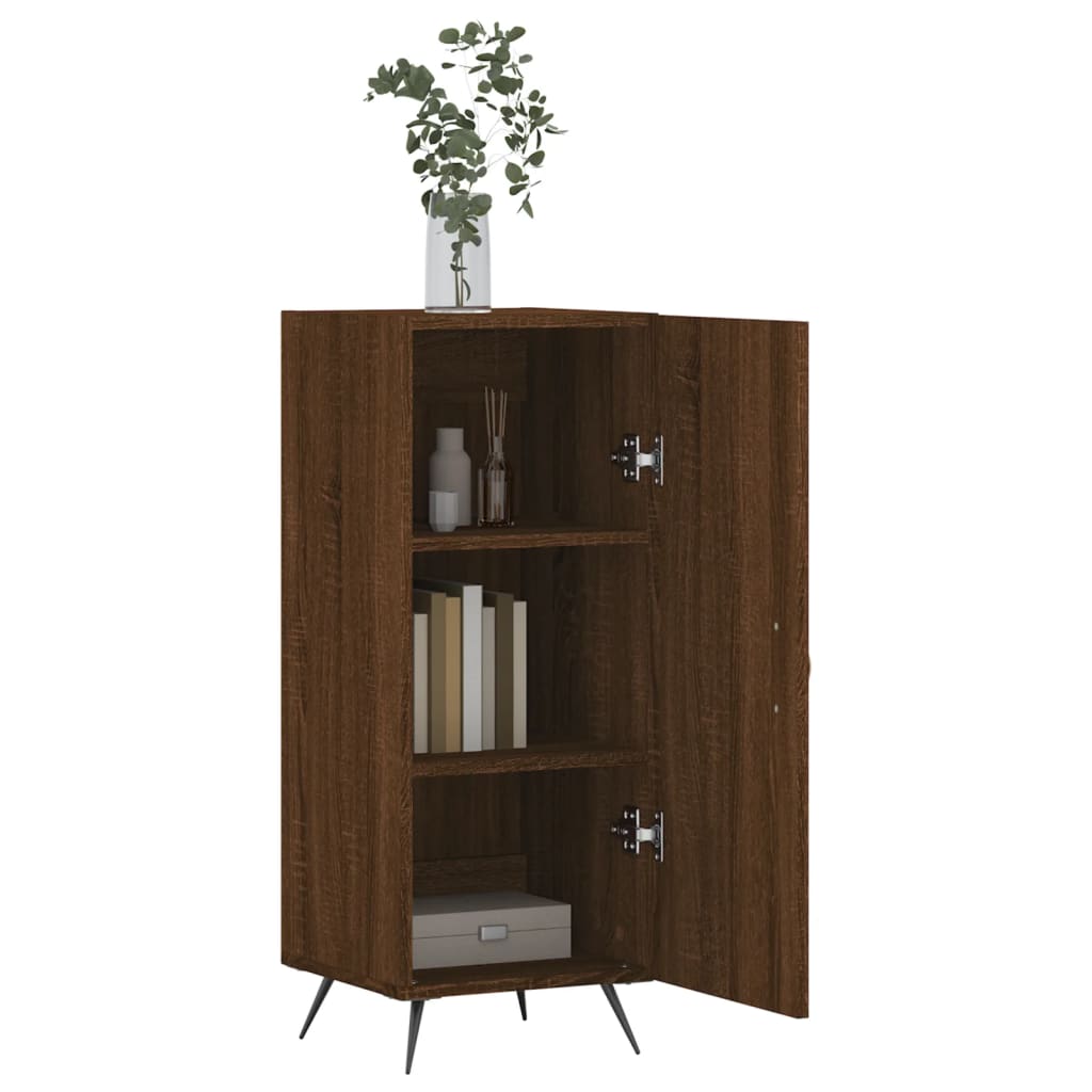 Komoda boja smeđeg hrasta 34,5 x 34 x 90 cm konstruirano drvo