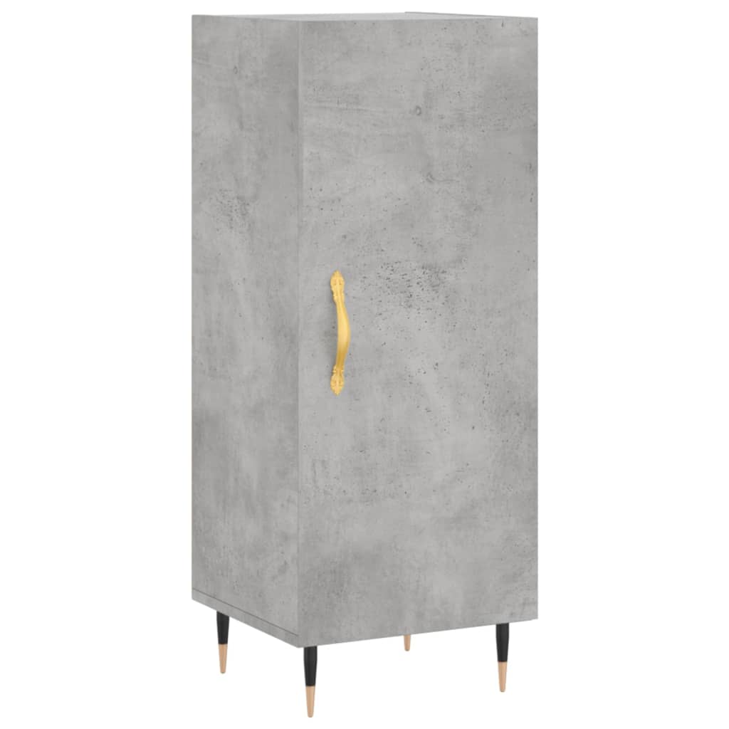 Komoda siva boja betona 34,5x34x90 cm od konstruiranog drva