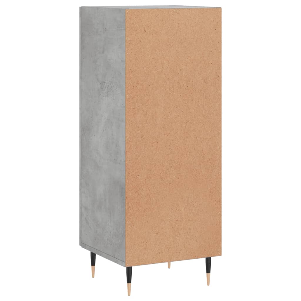 Komoda siva boja betona 34,5x34x90 cm od konstruiranog drva