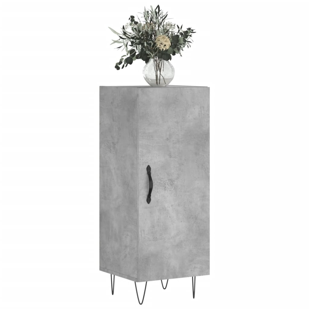 Komoda siva boja betona 34,5x34x90 cm od konstruiranog drva