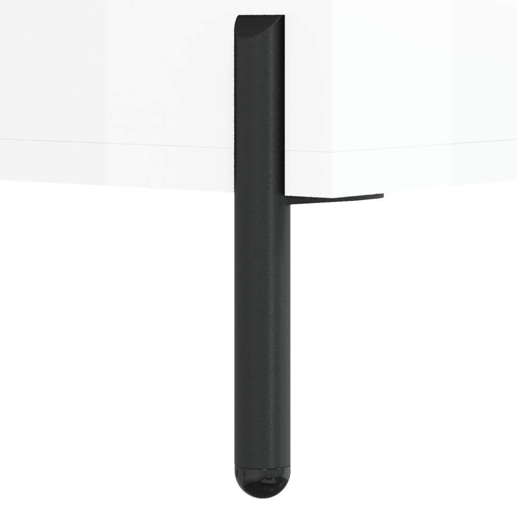 Komoda sjajna bijela 34,5 x 34 x 90 cm od konstruiranog drva