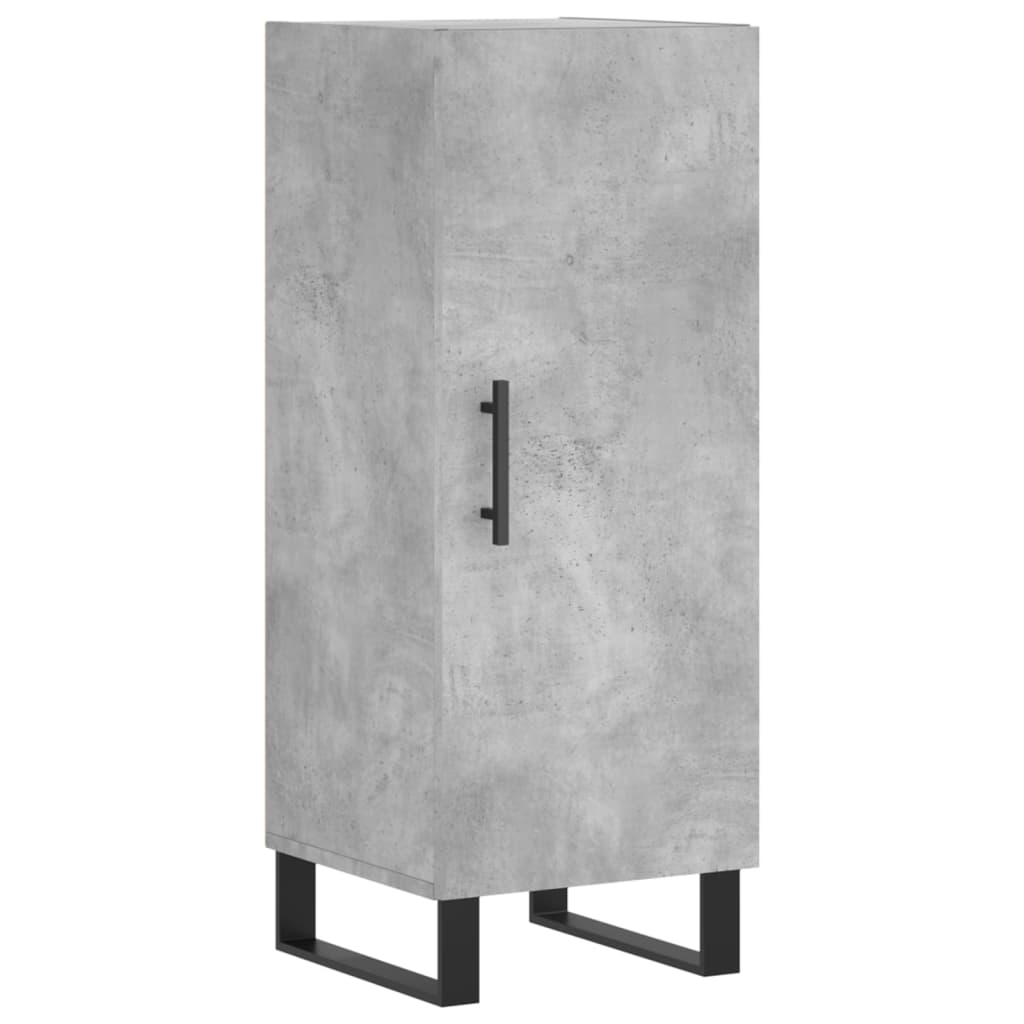 Komoda siva boja betona 34,5x34x90 cm od konstruiranog drva