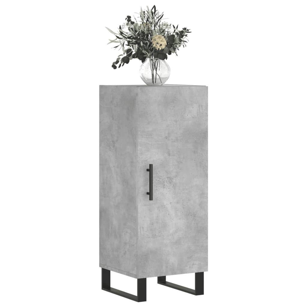 Komoda siva boja betona 34,5x34x90 cm od konstruiranog drva