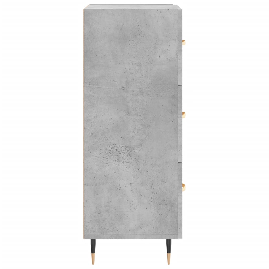 Komoda siva boja betona 34,5x34x90 cm od konstruiranog drva