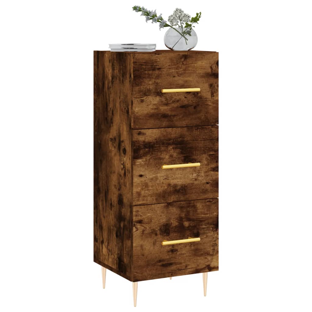Komoda boja dimljenog hrasta 34,5x34x90 cm konstruirano drvo