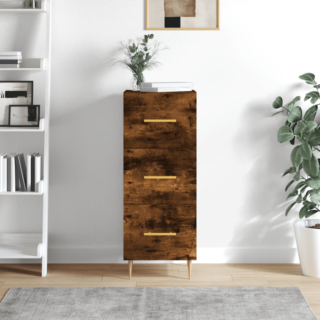 Komoda boja dimljenog hrasta 34,5x34x90 cm konstruirano drvo