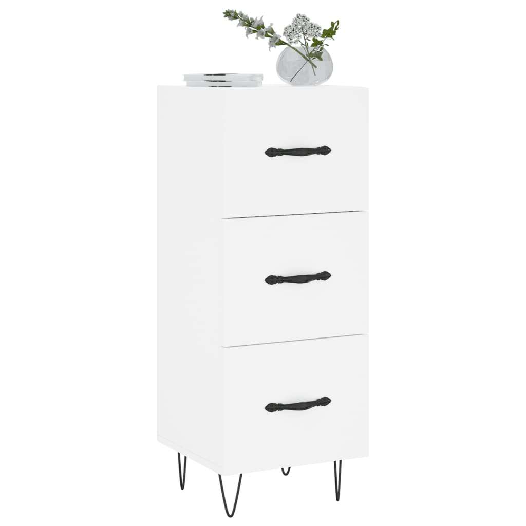 Komoda bijela 34,5 x 34 x 90 cm od konstruiranog drva