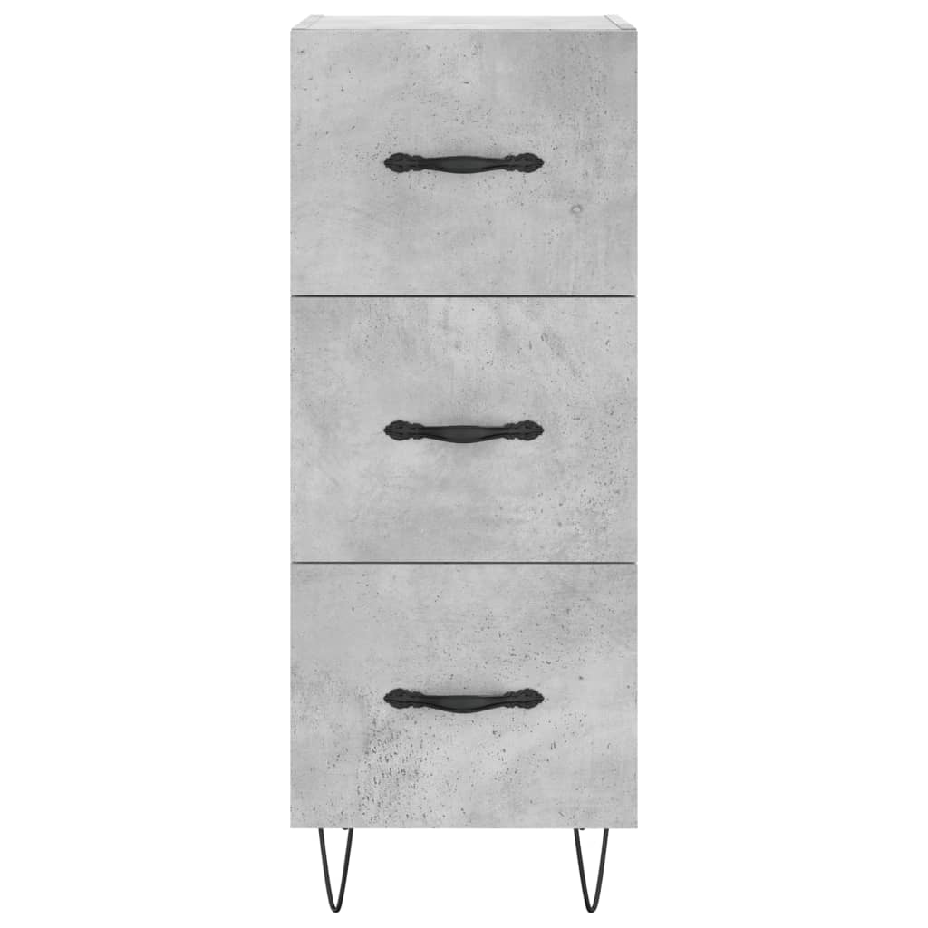 Komoda siva boja betona 34,5x34x90 cm od konstruiranog drva