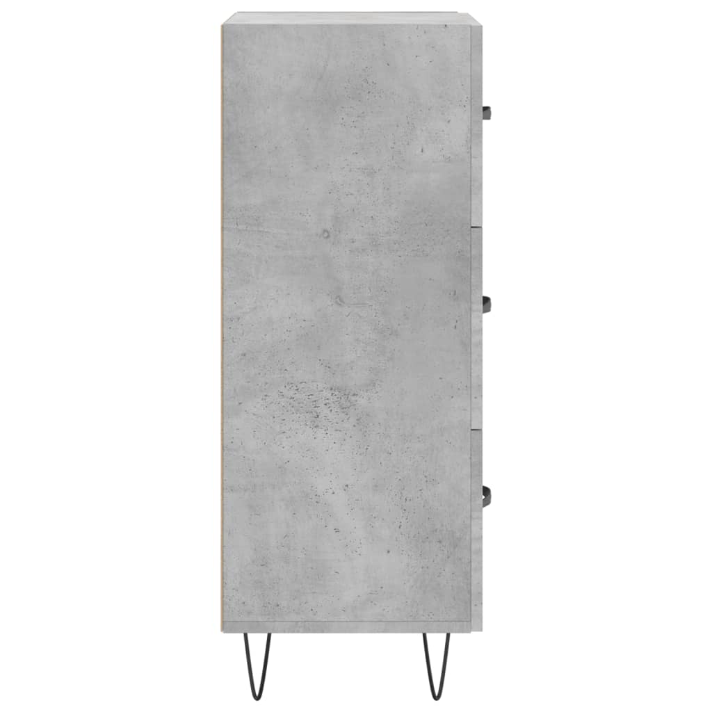 Komoda siva boja betona 34,5x34x90 cm od konstruiranog drva