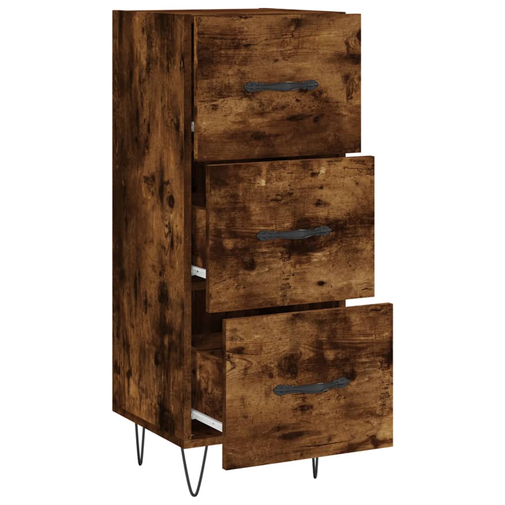 Komoda boja dimljenog hrasta 34,5x34x90 cm konstruirano drvo
