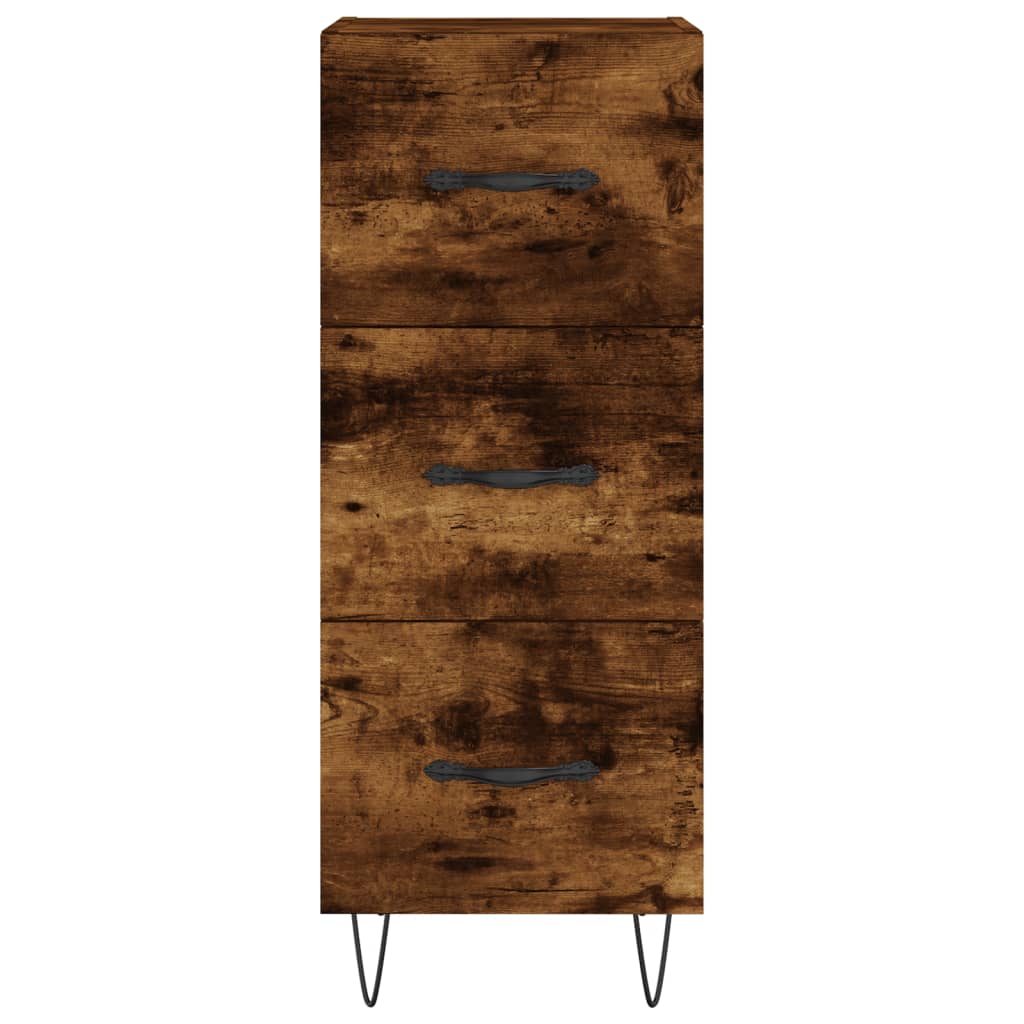 Komoda boja dimljenog hrasta 34,5x34x90 cm konstruirano drvo