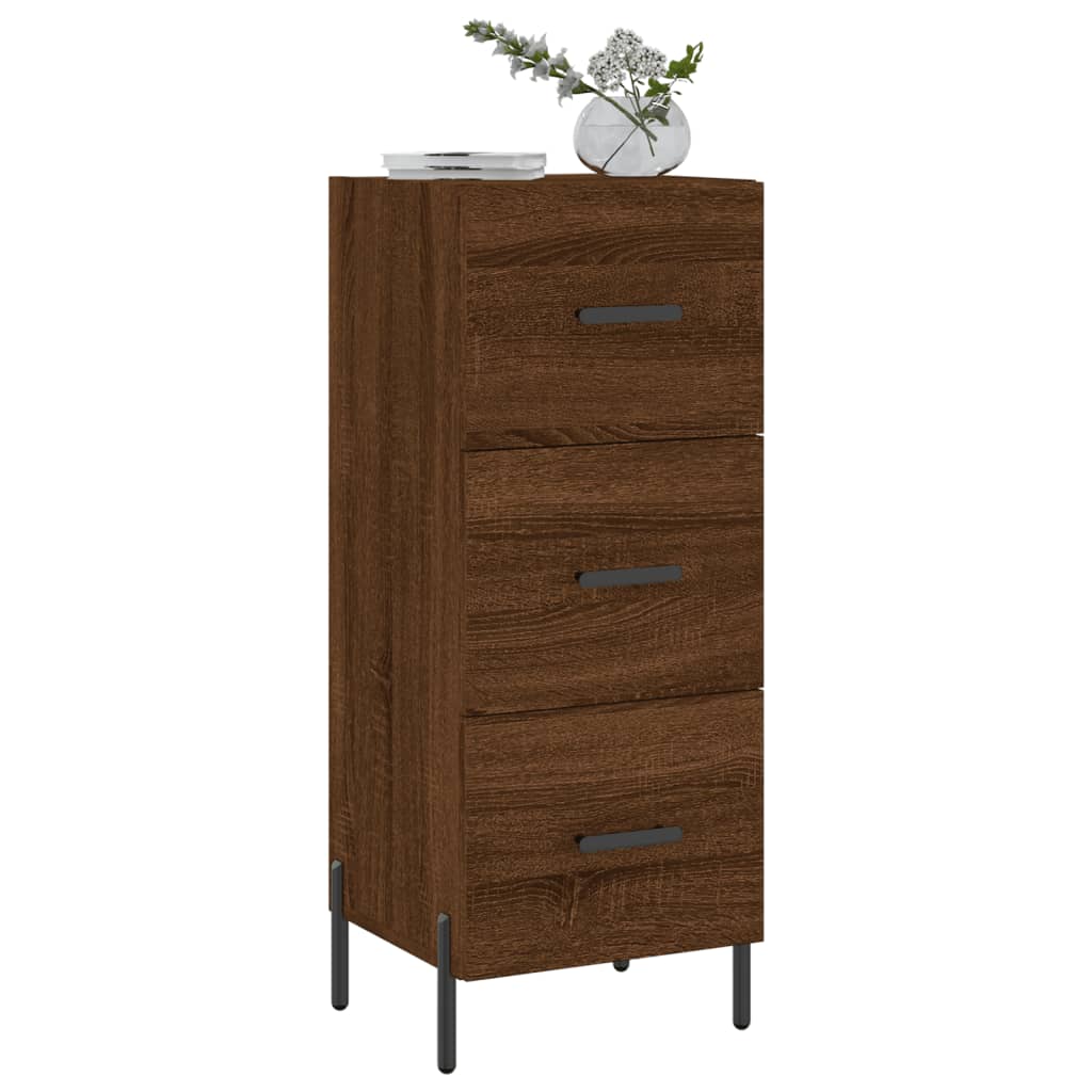 Komoda boja smeđeg hrasta 34,5 x 34 x 90 cm konstruirano drvo