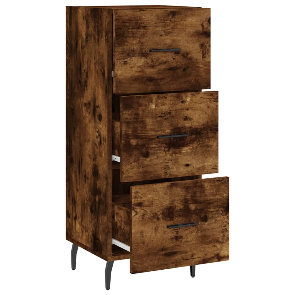 Komoda boja dimljenog hrasta 34,5x34x90 cm konstruirano drvo